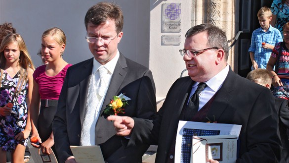 Christoph et Rüdiger Zimmerman se sont mariés le 11 août 2013 en la paroisse de Seligenstadt. Photo evangelisch.de