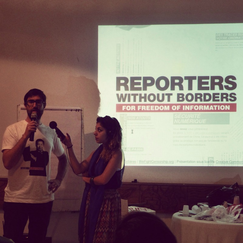 Gr&eacute;goire de Reporters sans Fronti&egrave;re anime un atelier - Mondoblog Abidjan 2014 - Photo: Berliniquais